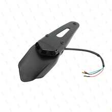 Guardabarros Trasero LED Universal para Motos, Accesorio de Repuesto Adecuado para Motocross y Motos Eléctricas, Luz LED para Moto, Mejora de Motorcicleta, Iluminación Offroad, Diseño Compacto, Construcción Robusta, Lámpara Trasera Duradera, Para Dueños de Bicis Eléctricos y Modificadores - Negro - Ver 2