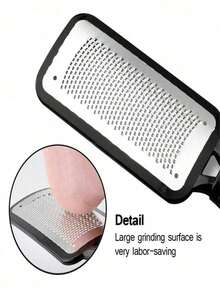 1pc Stainless Steel Foot Scrubber, For Removing Calluses And Hard Skin, Shaping Beautiful Feet, Foot Care, Foot Scrubber, Foot Scrub Paste, Valentine's Day Gift, New Year Gift, Travel Essential - Black - View 6