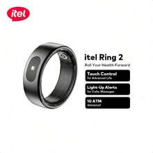 itel Ring 2 Smart Ring Heart Rate,Sleep And Activity Monitoring Touch Controls, Remote Operation Long Battery Life: 5-7 Days