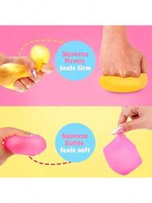 1pc Adult Stress Relief Squeeze Toy, Sensory Fidget Toy For Optimal Relaxation. This Stress Relief And Relaxation Toy In Ice Cube Shape Can Help You Destress When Feeling Tense, Bored Or Excited. The Toy Is Filled With Pink, Purple And Blue Colors, Making It A Great Birthday Or Christmas Gift - 1pc Random color - 查看 5
