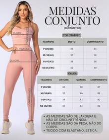 Fitness Set: Leggings And Top With Removable Padding, Spandex Fabric, Reinforced Seams, High Waist - Hồng nhạt - Xem 5