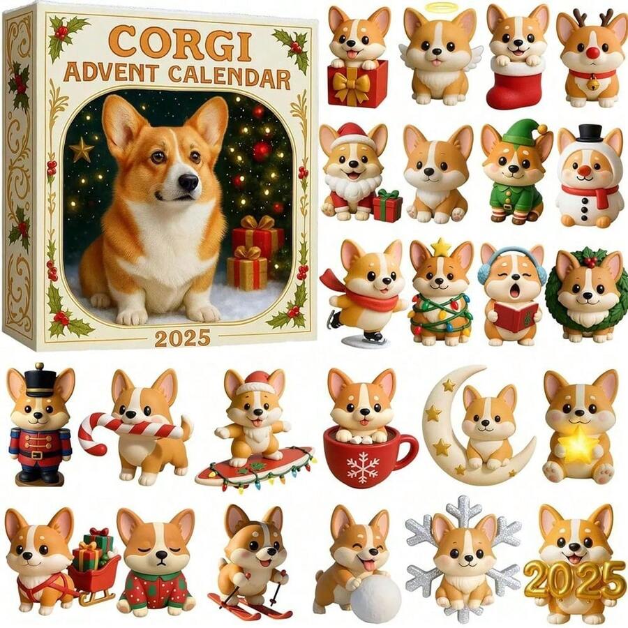 Jeden Tag Einen Neuen 2D-Acryl-Flachanhänger Aufhängen: 24-Tage-Adventskalender - Different Colors - View 1