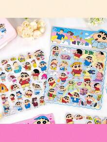 1 pegatina aleatoria. Pegatinas 3D de burbujas de Crayon Shin-Chan. Pegatinas decorativas DIY lindas para cuadernos, organizadores, teléfonos móviles y tazas. Perfectas para la decoración del hogar, la sala de estar, decoraciones de fiesta, regalos de cumpleaños, diversos regalos festivos y moda. - Multicolor - Ver 6