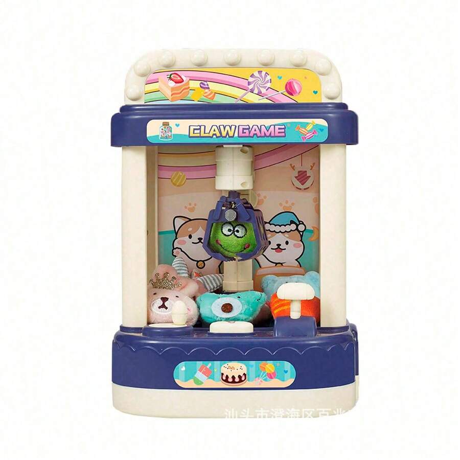 Fun Electric Musical Lighting Claw Game Mini Catch Toys Clip Wrist Machine - Blue - View 1