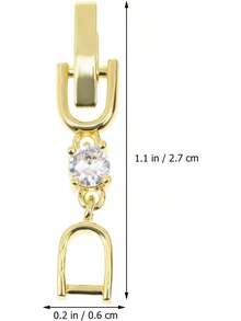 Artibetter Cadenas De Extensión Para Pulseras Y Collares 12 Piezas 1.06 Pulgadas Cadena Alargadora De Bisutería Con Cierres De Pedrería De Platino Blanco Para Ajuste De Longitud - 1 - Ver 2