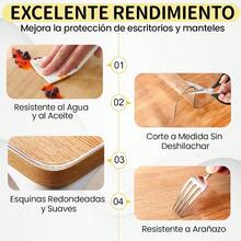 YQQ Mantel Protector De Mesa Transparente De PVC 90*160cm Mantel para Mesa Rectangular Resistentes al Agua y al Aceite Manteles de Plastico para Mesas de Comedor Café y Escritorios5735 - Transparente - Ver 5