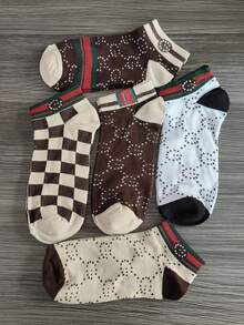 5 Pairs Men's Fashionable Low-Cut Socks, Versatile And - Multicolor - View 9