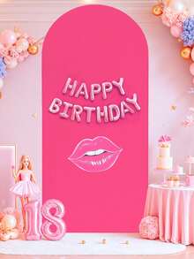 1pc 80*180cm Elastic Arch Backdrop Cover, Beige/Ivory/Light Pink Party Backdrop Cloth, Wedding Arch Cover, Wedding Party Arch Cloth Panel, Backdrop Decor, Suitable For Birthday, Party, Bridal Shower, Gender Reveal, Garden Outdoor Ceremony, Holiday Gift, Back To School, Washable And Reusable (Arch Stand Not Included) - Multicolor - View 6