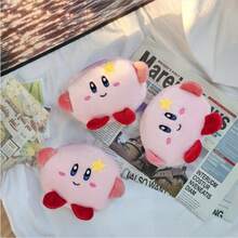 Cartoon Star Card Furry Cute Coin Purse Coin Headphone Data Cable Portable Storage Bag Pendant Holiday Gift - Hồng - Xem 1