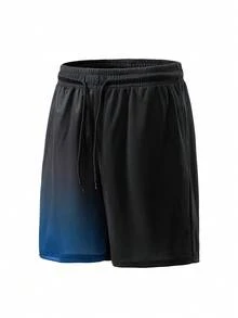 Men's Casual Fashion T-Shirt And Shorts Set, Outdoor Sports Short Sleeve And Shorts Set - Blue - View 3