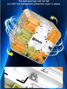 Khối lập phương mê cung 3D, Đồ chơi giáo dục, Đồ chơi xếp hình cho trẻ em, Quà tặng sinh nhật, Thích hợp cho trẻ em từ 3 tuổi trở lên, Phụ kiện màu ngẫu nhiên, Quà Giáng sinh - Nhiều màu - Xem 4