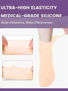 一双硅胶足浴袜，专为干燥、皲裂的足部设计。这款硅胶保湿袜弹性极佳，可重复使用，采用SPA凝胶技术，提供足部护理。足疗后，保湿凝胶可滋养干燥、皲裂的足部肌肤。适合皮肤干燥、足部粗糙的男士和女士使用。搭配您喜爱的润肤露或保湿霜，在家即可享受足部护理。--舒缓按摩--柔软--足部护理--肌肤护理 - 淺粉色 - 查看 4