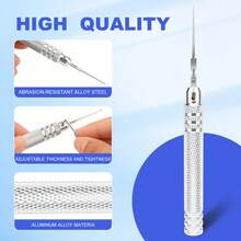 Model Scriber Chisel Model Scriber Cutting Tool 7-In-1 Scriberes Kit With 7 Blades (0.1/0.2/0.4/0.6/0.8/1.0/2.0mm) Tungsten Steel Blades For Modeling Hobby, Car And Airplane Kits, Bonsai