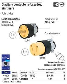 Volteck CLR-A, Clavija industrial reforzada, 2 polos, 3 hilos, 15A, 125V - Sin tierra - Ver 6