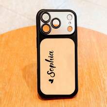 Customized DIY Name Electroplated Matte Finish Phone Case, Suitable For IPhone 17 Pro Max, 17 Pro, Air 17, 16 Pro Max, 16 Pro And 16, Phone Case, Phone Cover - Black - View 14