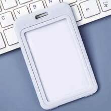 Portador de tarjeta vertical de plástico duro con doble ventana, gris, con protector de manga para tarjetas, adecuado para tarjetas de oficina, tarjetas escolares, tarjetas de acceso, licencias de conducir, pases, unisex, se puede usar como portador de tarjetas, billetera, portador de tarjetas de presentación, portador de tarjetas de crédito, portador de tarjetas de identificación, etc. - Multicolor - Ver 17