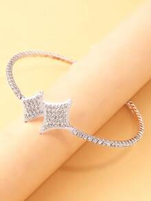 一套新款星形钻石手链戒指首饰套装，闪亮水钻，时尚欧美风格 - 幾何 - 查看 6