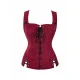 23135 Burgundy Tie-front Vest