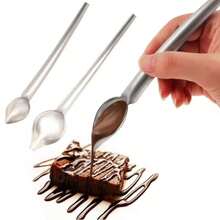 1 pezzo Cucchiaio per cioccolato in acciaio inossidabile, cottura per torte Strumento DIY Cucchiaio per filtro per decorazioni per torte, per cottura