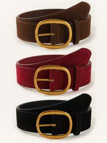 2/3pcs Retro Y2K Style Belts, New PU Leather Belts, Versatile For Jeans And Wide Pants, High-End - Combo Pack - View 14