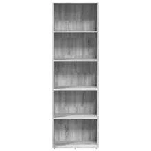 Libreria vidaXL Sonoma grigio 60x30x189 cm in legno composito - Cammello - Visualizzare 4
