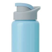 PromoClick Paquete de 10 Cilindros de plástico de 1000 ML.Con tapa enroscable, asa y boquilla que cierra a presión. - Azul pastel - Ver 2