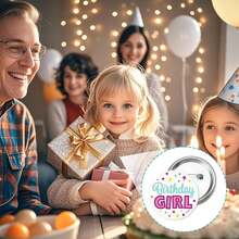 1/3/6/12pcs Birthday Girl Pin - 2.3'' Its My Birthday Pin Happy Birthday Button Badge For Girl Girls Kids For Party Accessories - Multicolor - View 6