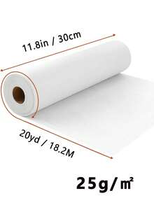 1 Roll, 11.8 Inches X 10/15/20 Yards Iron-On Fusible Interfacing, Suitable For Sewing And Crafting - Lightweight Polyester Interfacing For Garments, Bags And Home Decor - trắng - Xem 13
