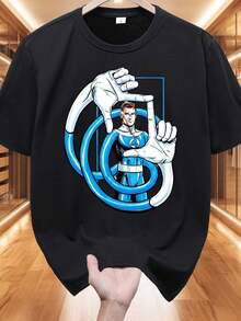 Mr. T-Shirt - White, Short Sleeve, Ideal As A Birthday Gift, For Parties And For Everyday Use. - Black - View 1