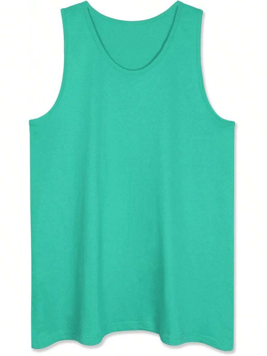 playera de tirantes para hombre, básica, casual, deportiva, para entrenamiento, gimnasio - clásico blanco gris - Ver 1