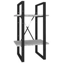 Libreria a 2 ripiani vidaXL Sonoma Grey 40x30x70cm in legno - Cammello - Visualizzare 9