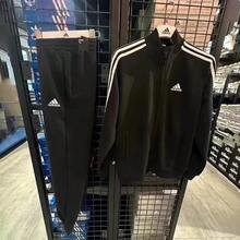 Adidas Men's Knit Tracksuit, 3-Stripe Casual Sports Jacket And Slim Fit Sweatpants - Black - View 4