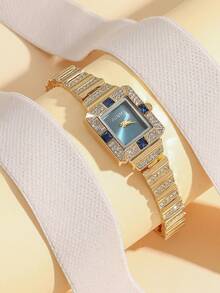 1 Đồng hồ thạch anh mặt số kim cương tối giản, dây thép, thích hợp làm quà tặng sinh nhật, Halloween, ngày độc thân - Nhiều màu - Xem 9