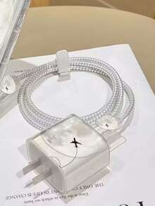 18W/20W Fast Charging Data Cable & Adapter Protector Case Compatible With IPhone/Apple - Clear - View 6