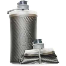 Hydrapak Flux - Botella de agua plegable para mochilero (1 litro) - Sin , ultraligera, a prueba de derrames, tapa giratoria - Verde Sutro(50 onzas (1,5 litros) Mammoth Gris) - Multicolor - Ver 2