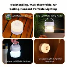 Lámpara de camping plegable y telescópica multifuncional para exteriores