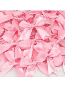 10/50 Stücke große Stoffschleifenbögen Handwerkskunst, Satinschleifenbögen, Geschenkverpackung, Weihnachtsparty Dekoration, gemischte Farben, süße Bögen zum Verpacken, geeignet für Süßigkeiten, Kuchen, Popcorn, Geschenkversiegelung