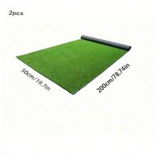 1pc High Quality Artificial Grass Turf, Thick Fake Grass Carpet, Outdoor Artificial Grass Rug, Realistic Indoor/Outdoor Lawn Mat, Made Of Plastic, Green Grass Decorative Floor Mat, Suitable For Outdoor Garden, Patio, Terrace Decor, Beach Essentials And Pool Games [Please Select The Size You Need] - Green - View 16