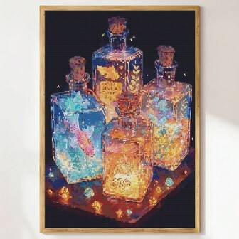 Cartoon Water Bottle Juice Full Round Drill 5D DIY Diamond Painting Embroidery Cross Stitch Needlework Home Decor Gift