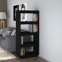Libreria/divisorio vidaXL, nero, 60x35x135 cm, in pino massello. - Cammello - Visualizzare 1