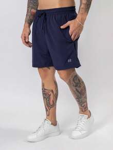 Kit Of 5 Men's Bermuda Shorts For Gym, Training, Beach, Running, Elastic Waistband - Đen/Xám/Chì/Xanh nước biển/Rượu vang - Xem 3