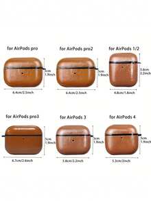 [Customized]Personalized Custom Golden Initials Letters Customize Earphone Case Compatible With 1 2 3 4 Pro 2 Pro 3 Luxury Faux Leather Pattern TPU Cover With Keychain