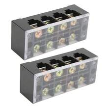 Dioche - Bloque de Tira de Terminales Gran Corriente Cableado Fácil Circuito de Tierra Bloque de Terminales 600V Circuitos Separados 60A (3 posiciones (603 - 4 posiciones (604) - Ver 2