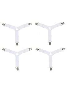 1pc/2pcs Adjustable Elastic 12 Clips Fixed Bed Sheet Holder Mattress Clip Fasteners Cover Blankets Grippers Fixing Non-Slip Strap - Multicolor - View 12