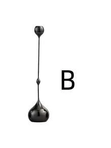 Bộ 1/3 chân nến hiện đại, chân nến kim loại hình giọt nước màu bạc kiểu Pháp, chân nến sắt hình giọt nước, chân nến hình nón, vật trang trí trung tâm bàn bằng kim loại, chân nến cao dùng trong bữa tối, quà tặng cho mẹ, vợ, bà. - màu đen - Xem 11