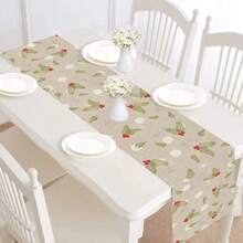 QY- Fuwu Decoraciones navideñas Camino de Mesa Navidad Hecho de Poliester tamaño 185 x 33cm Camino de Mesa navideño Ideal para decoración navideña 4 Modelos Diferentes Guirnalda -6194 - Misceláneas - Ver 1