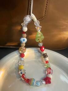 Bunte perlenbestickte handgefertigte Hängekette, personalisierte kurze Kette, Kamera, Schlüsselanhänger, Tasche Anti-Verlust Anhänger - Verschiedenfarbig - Übersicht 4