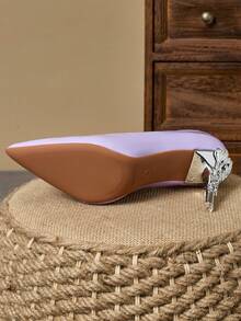 MonaNise Women's Pointed Toe Slip-On Fashion 9cm Thin High Heel Casual Versatile Party Dress Pumps