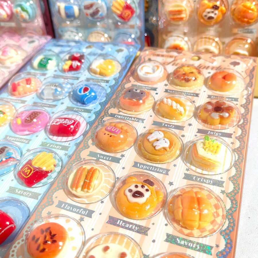 逼真食物玩具贴纸，可爱摇摇贴纸，儿童装饰