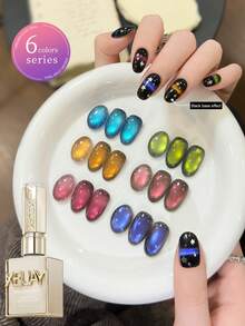 XEIJAYI 6 culori 15ml reflectorizant ochi de pisică magnetic gel de unghii înmuiere gel UV LED salon feminin arta unghiilor instrumente moda holografică arta unghiilor